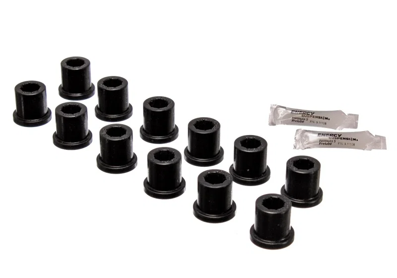 Energy Suspension 8.2101G, Rear Spring & Shackle Bushing - Black for Toyota Pickup