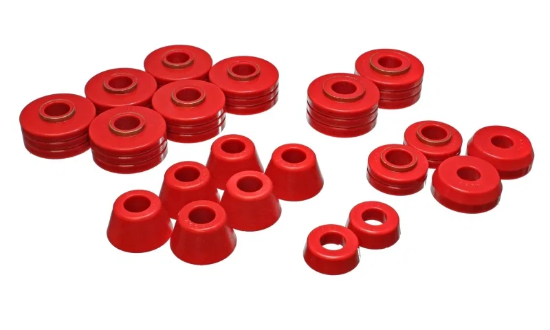 Energy Suspension 4.4102R, Ford Bronco Body Mount Set - Red