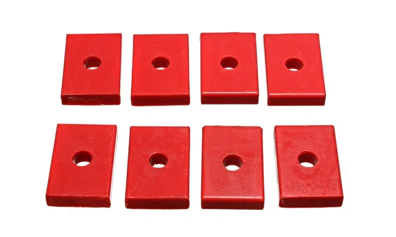 Energy Suspension 9.9536R, Pad - Firm - 2-7/16in L x 1-5/8in W x 15/32in ID x 1/2in H - Red