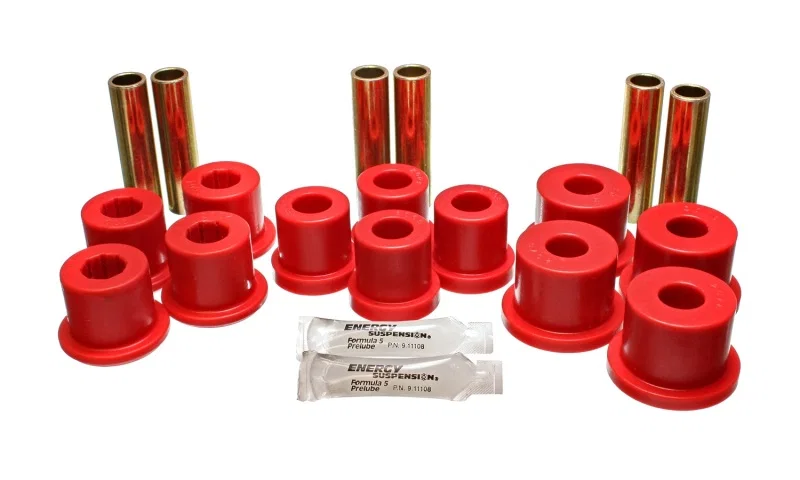 Energy Suspension 3.2113R, GM C20/C30 Spring & Shackle Set - Red for Chevrolet