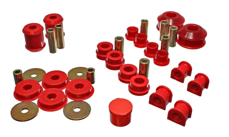 Energy Suspension 5.18115R, 03-05 Mitsubishi Lancer EVO 8 Red Hyper-flex Master Bushing Set