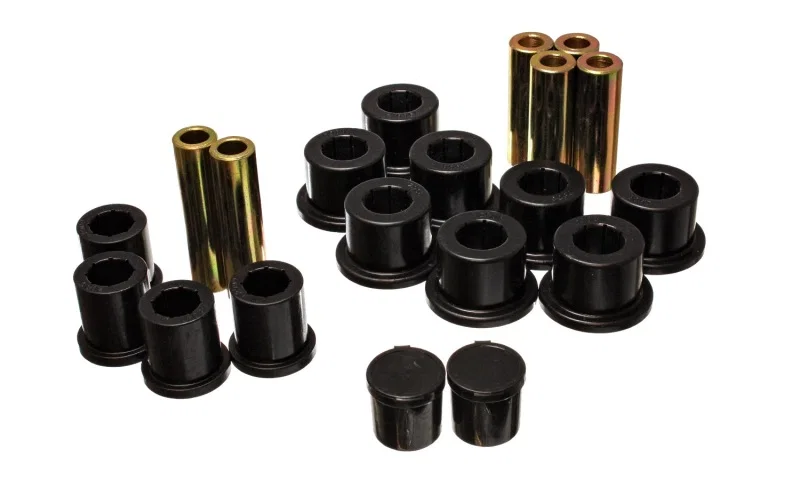 Energy Suspension 5.2118G, Rear Spring Bushing Set - Black for Dodge