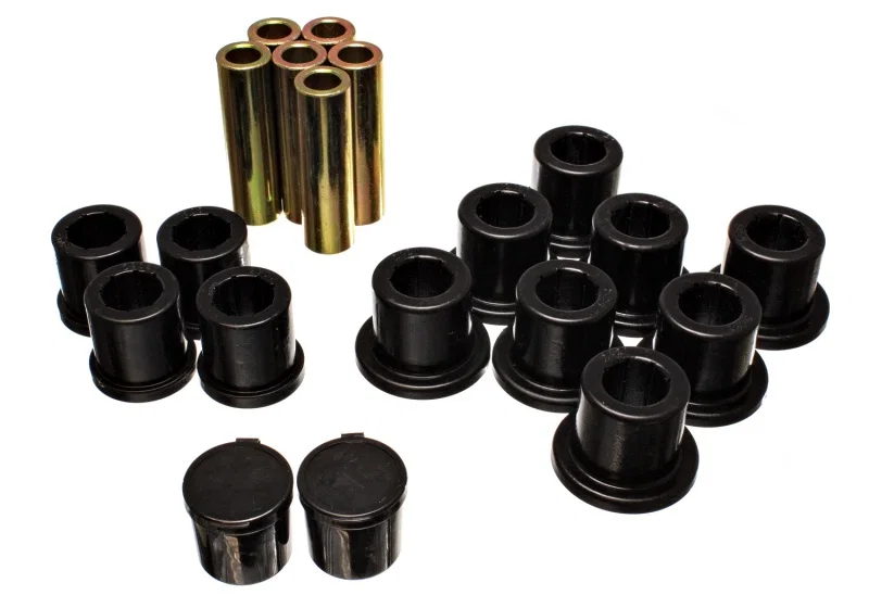 Energy Suspension 5.2119G, Rear Spring Bushing Set - Black for Dodge