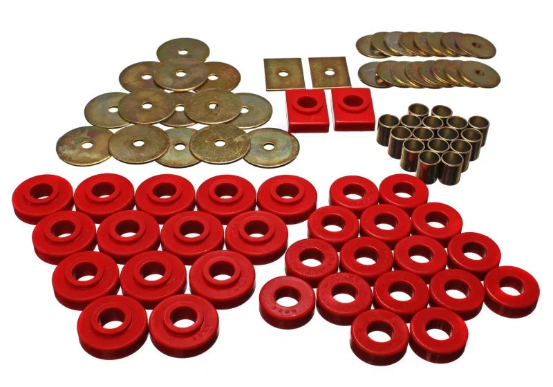 Energy Suspension 3.4120R, GM Body Mount Set - Red for Chevrolet Bel Air