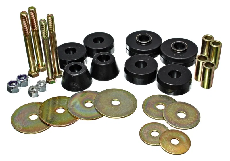 Energy Suspension 3.4137G, Chevy Pickup Body Mounts - Black