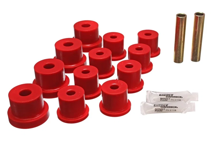 Energy Suspension 3.2122R, Nova Mono Leaf Spring Bushings - Red for Chevrolet and GMC