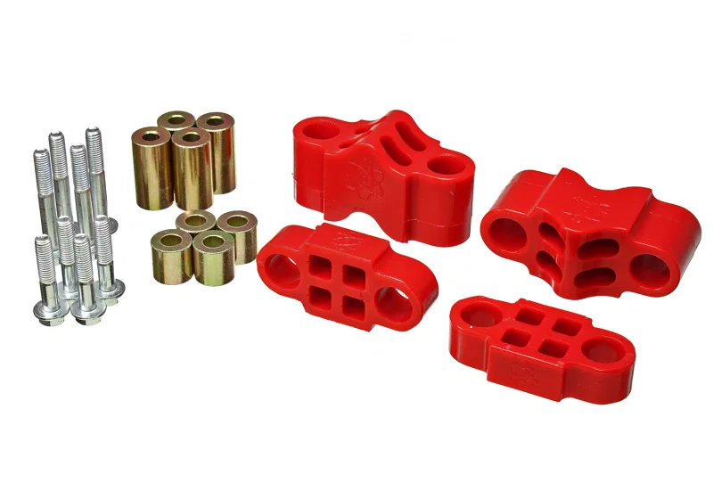 Energy Suspension 2.9109R, Sway Bar Spacer Set - Red for Jeep Wrangler