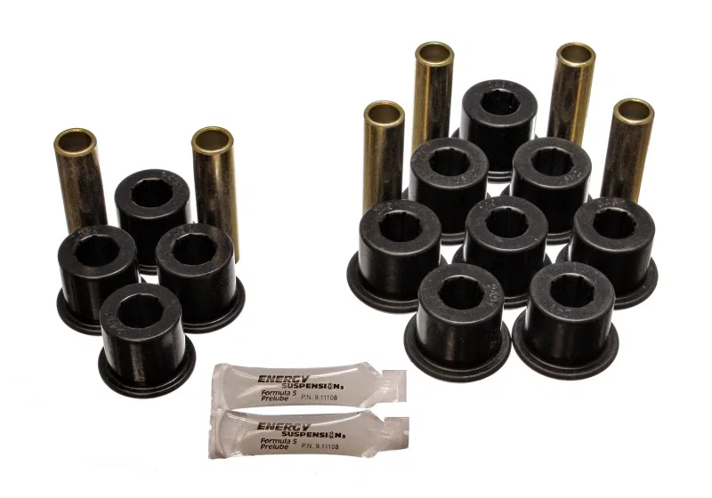 Energy Suspension 5.2113G, 97-04 Dodge Dakota 2WD / 87-04 4WD Black Rear Leaf Spring Bushing Set