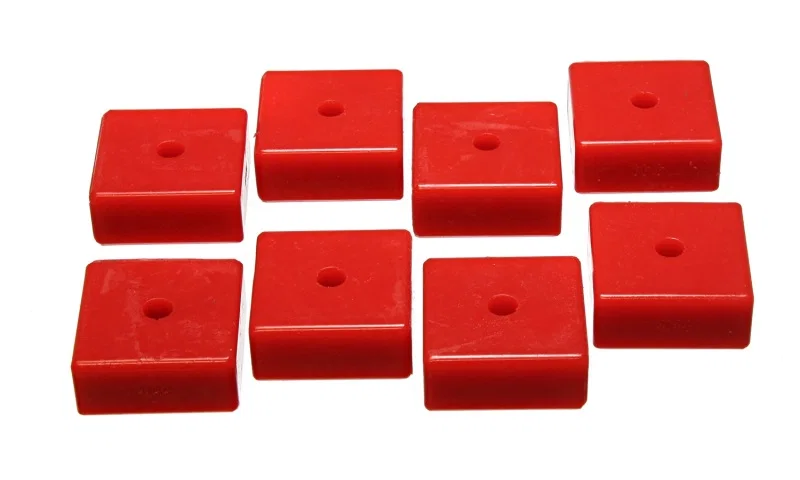 Energy Suspension 9.9535R, Pad - Soft - 2-1/16in SQ x 3/8in ID x 15/16in H - Red