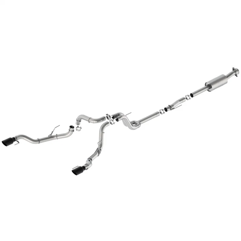 Ford Racing M-5200-FEBRB, 21-24 F-150 Extreme Bumper Exit Exhaust - Black Tips