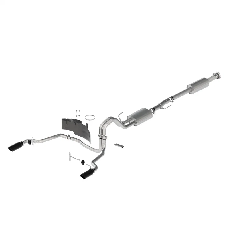 Ford Racing M-5200-FSBR, 21-24 F-150 Sport Rear Exit Exhaust - Black Tips