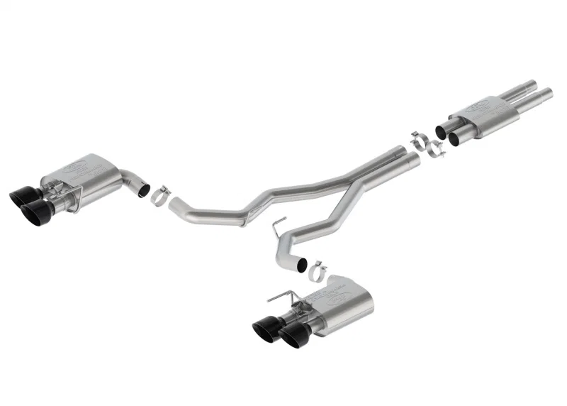 Ford Racing M-5200-DHS, 2024 Mustang Dark Horse 5.0L Cat-Back Sport Active Exhaust - Black Tip