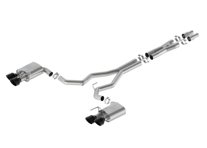 Ford Racing M-5200-DHE, 2024 Mustang Dark Horse 5.0L Extreme Active Cat-Back Exhaust - Black Tip