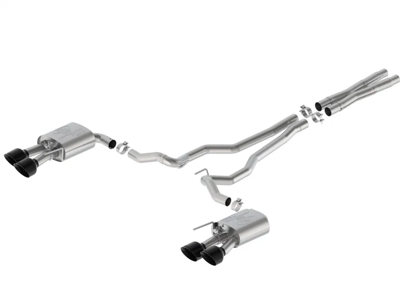 Ford Racing M-5200-M5EBVA, 2024 Mustang 5.0L GT Extreme Cat-Back Exhaust W/Valance - Black Tips