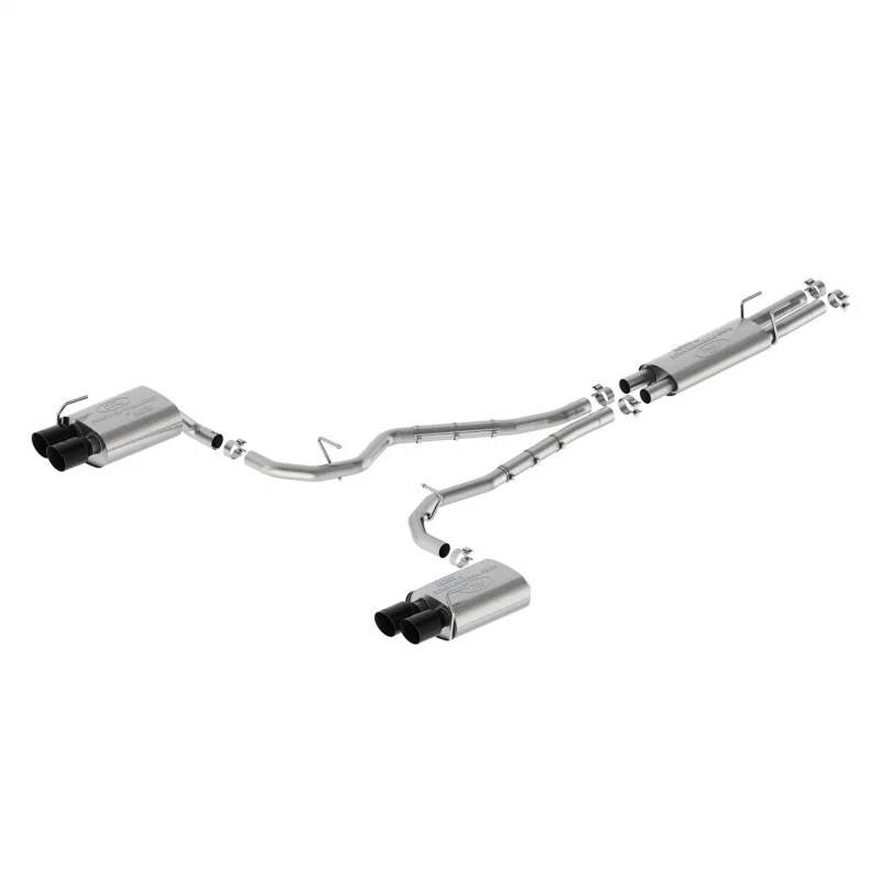 Ford Racing M-5200-ESTB, 20-23 Explorer ST Sport Cat-Back Exhaust System Dual Rear Exit w/Black Tips