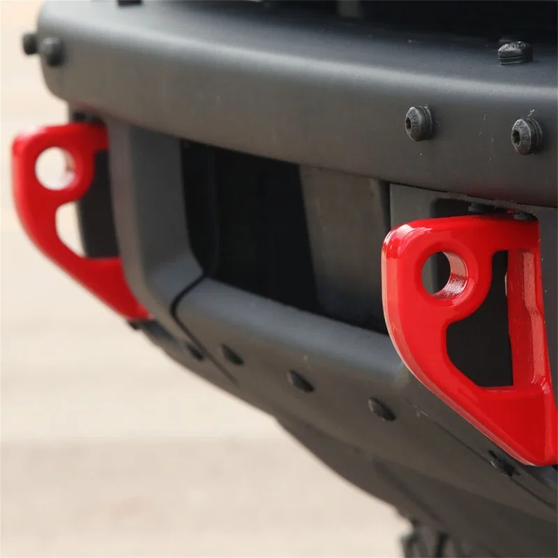 Ford Racing M-18954-BR, 2021+ Bronco Front Bumper Tow Hooks - Red (Pair)