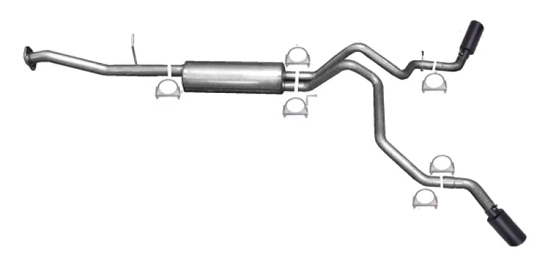 Gibson 65562B, 00-06 Chevrolet Suburban 1500 LS 5.3L 2.25in Cat-Back Dual Extreme Exhaust - Black Elite