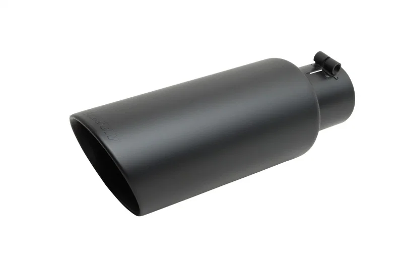 Gibson 500661-B, Black Ceramic Rolled Edge Angle Exhaust Tip