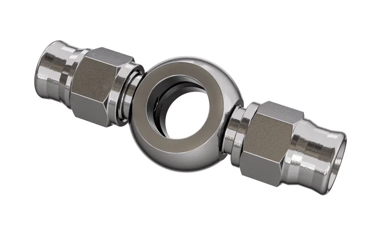 Goodridge P5095-03C, Straight Double Banjo for 3/8 or M10 Long Bolt for Land Rover