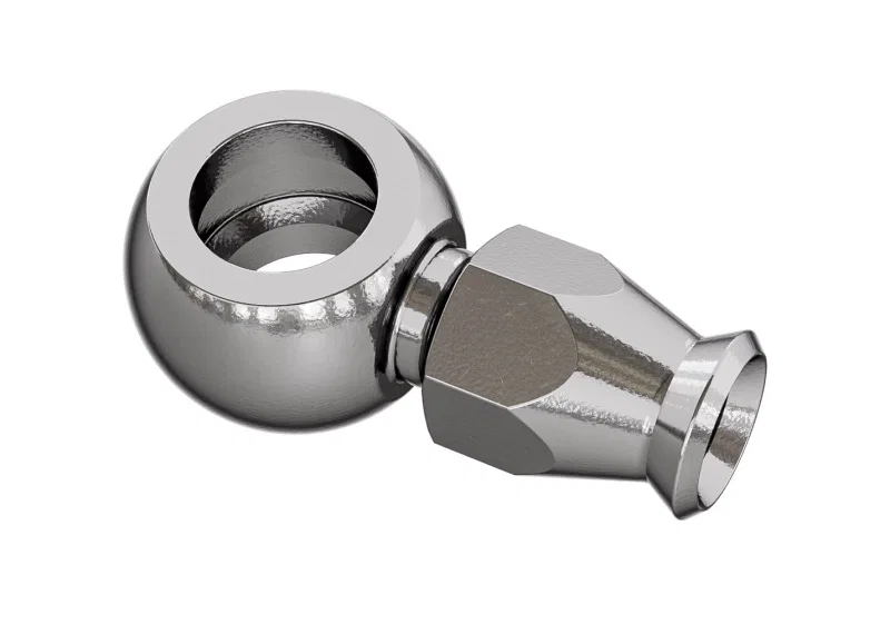 Goodridge P5091-03C, Straight Short Banjo for 3/8 or M10 Long Bolt for Ram 2500