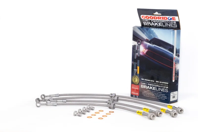 Goodridge 25046, 01-03 Mazda Protege 5 / 01-03 Protege (Rear Disc - Inc MP-3/MazdaSpeed) SS Brake Line Kit