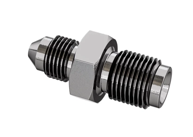 Goodridge P10716-03C, Straight Male Adaptor AN3 to 7/16x24 Inverted
