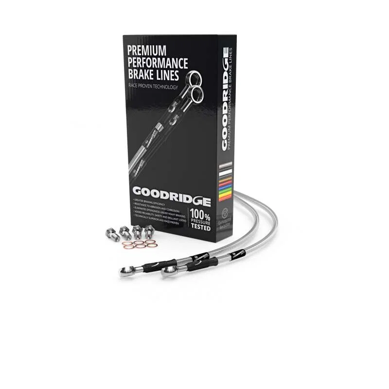 Goodridge HD0054-3FC-CL, 01-05 Harley-Davidson VRSCA V-ROD Clear Front Brake Line w/Clear Fitting