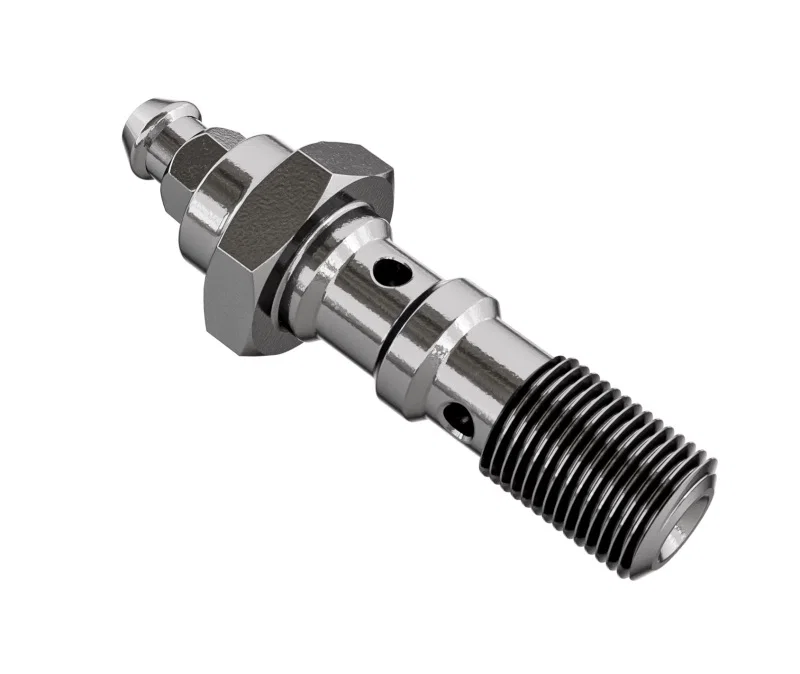 Goodridge P773-03BNC, Double Banjo Bleed Bolt 3/8x24
