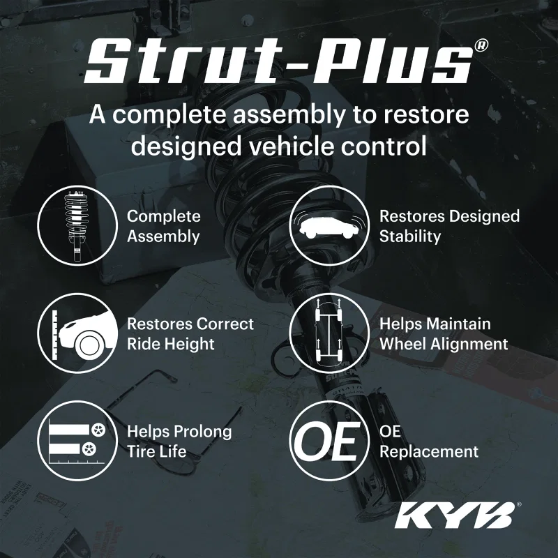 KYB SR4777, 13-17 Honda Accord 2.4L / 14-15 Accord Hybrid 2.0L Strut Plus Assembly - Front Right