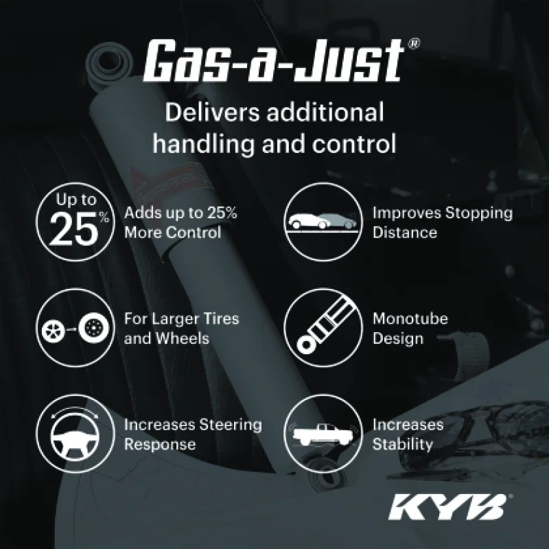 KYB 5550036, 19-21 GMC Sierra 1500 (Exc. AT4) (w/o Off Road Susp. & Z85 Package) Gas-A-Just Shock - Rear