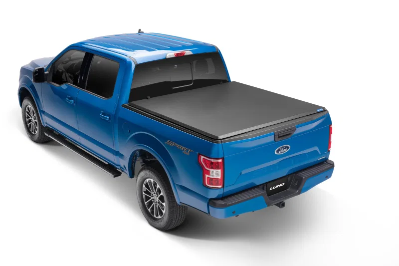 LUND 969364, 15-18 Ford F-150 Styleside (5.5ft. Bed) Hard Fold Tonneau Cover - Black