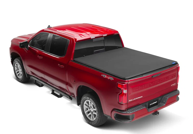 LUND 958194, 14-17 Chevy Silverado 1500 (8ft. Bed) Genesis Elite Tri-Fold Tonneau Cover - Black