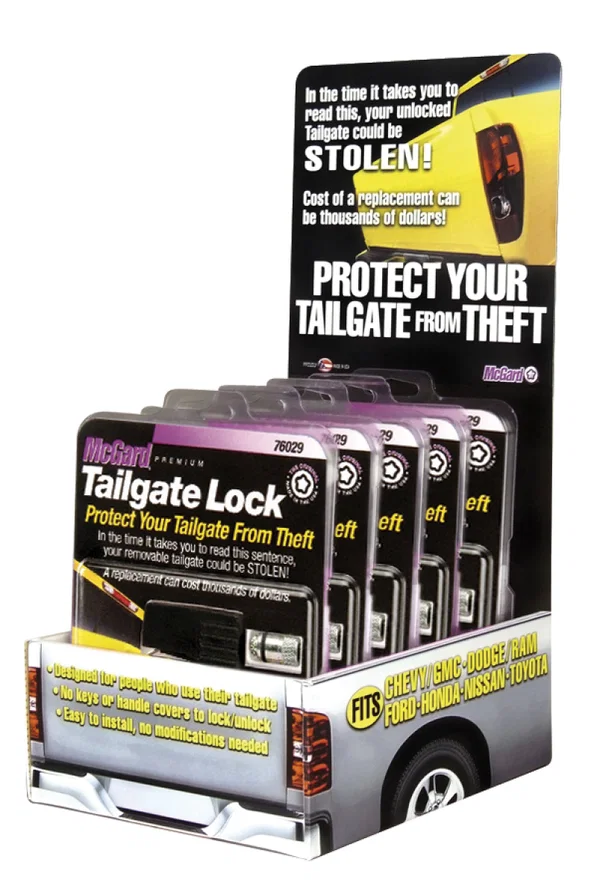 McGard 90214, Tailgate Lock Counter Display - Includes (5) Sets of PN 76029 / (1) Display