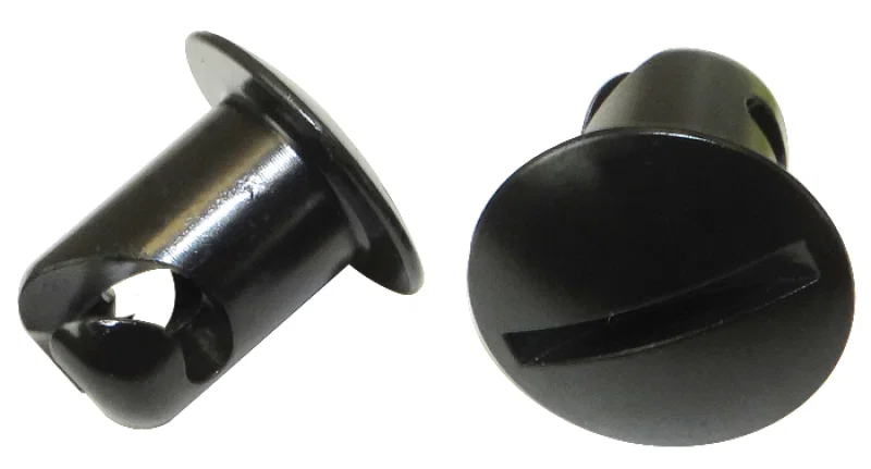 Moroso 71358, Quick Fastener - Oval Head - 7/16in x .450in - Steel - Black - 10 Pack