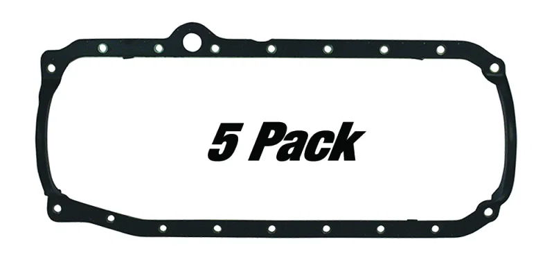 Moroso 93182, 1986+ Chevrolet Small Block Oil Pan Gasket - One Piece - Reinforced Steel (5 Pack)