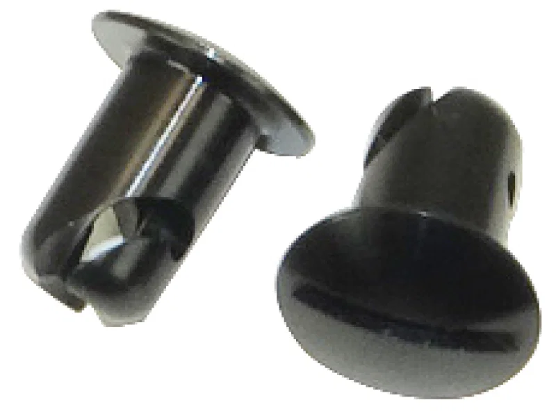 Moroso 71365, Quick Fastener - Oval Head - 7/16in x .450in - Aluminum - Black - 10 Pack