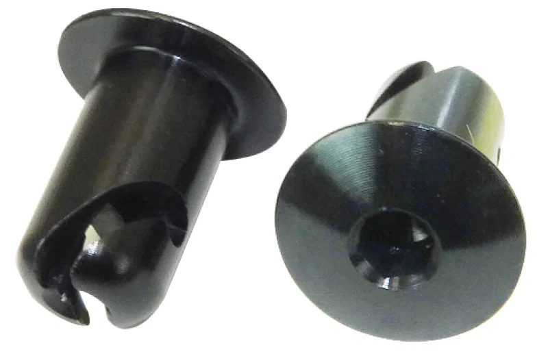 Moroso 71356, Quick Fastener - Oval Head - 7/16in x .500in - Aluminum - Black - 10 Pack
