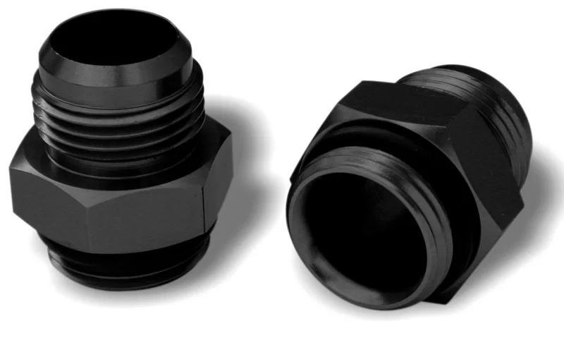 Moroso 97641, Vacuum Pump Fitting -12An (Use w/Part No 22640/22641/22642) - Blue Anodized Aluminum - 2 Pack