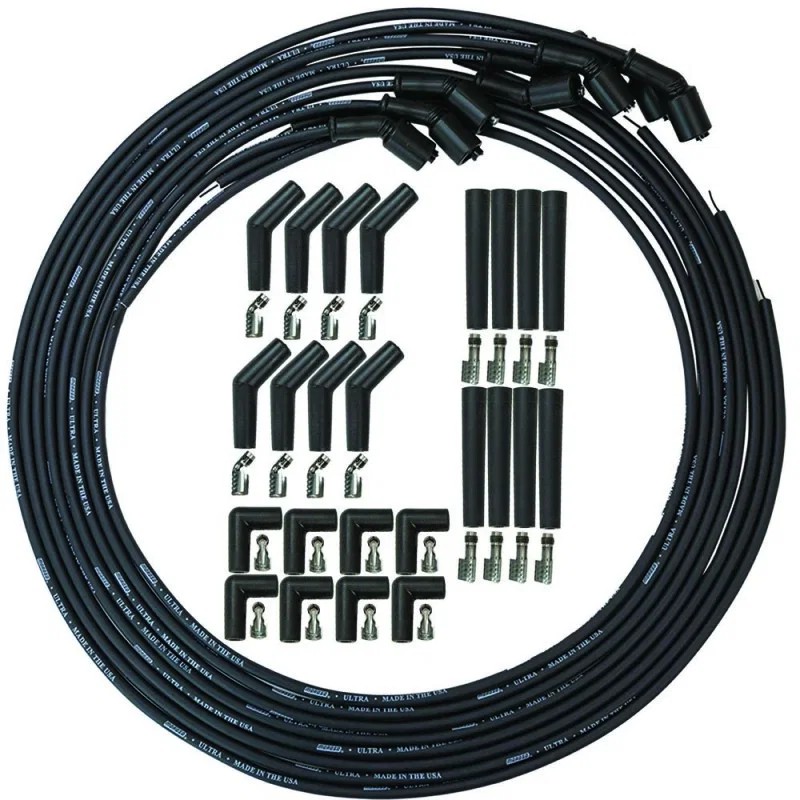 Moroso 73748, GM LS/LT 8mm Ultra 350 Universal Wire Set w/90/135/Straight Plug Ends