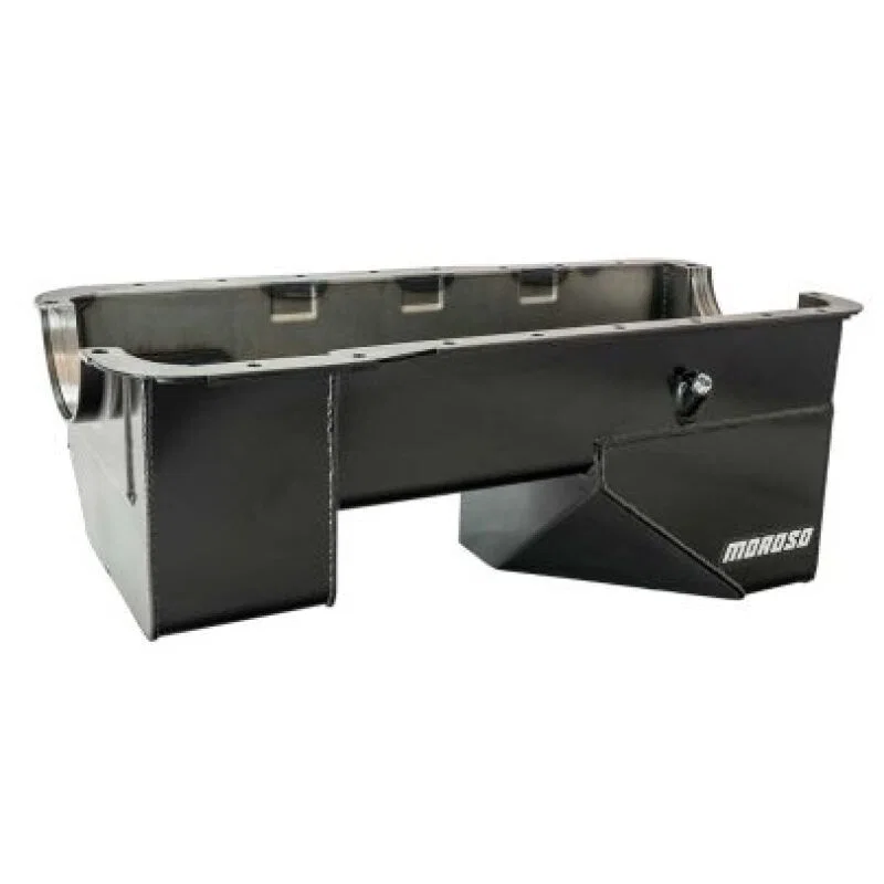 Moroso 20542, 66-77 Ford Bronco (289/302) Billet End Seals 9in Deep Rear Sump Steel Oil Pan