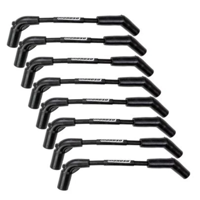 Moroso 73678, BBC w/LS Coils Ultra 40 Wire Set - Black (For 72401 Coil Brackets w/GM Cast 632 Covers)
