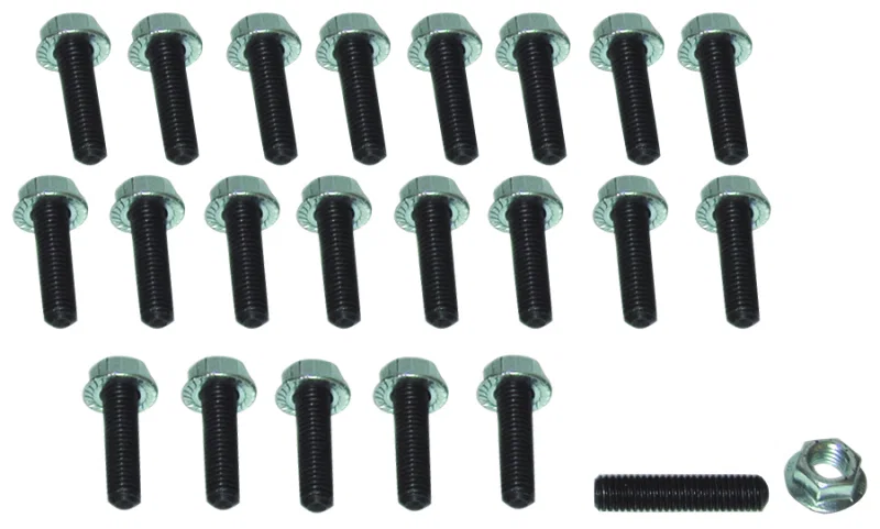Moroso 38366, Honda/Acura/Mazda Rotary/Dodge Neon/Toyota MR2 Oil Pan Stud Kit - 6mm - Steel - Set of 22