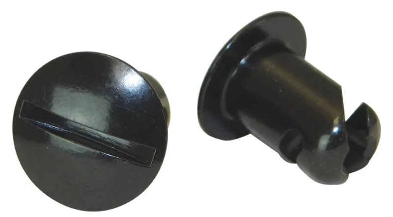 Moroso 71354, Quick Fastener - Oval Head - 7/16in x .500in - Steel - Black - 10 Pack