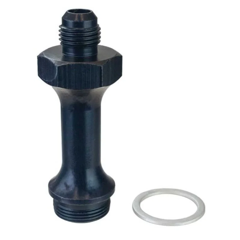 Moroso 65148, 6AN x 7/8in-20 3in Long Carburetor Fuel Inlet Fitting