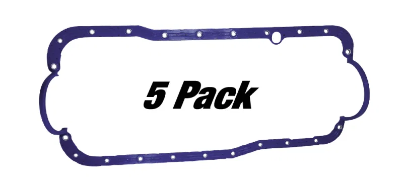 Moroso 93181, Ford 351W Late Model Oil Pan Gasket - One Piece - Reinforced Steel (5 Pack)