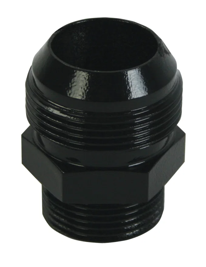 Moroso 63525, Electric Water Pump Hose Adapter -16An to -20An Hose - Black Anodized
