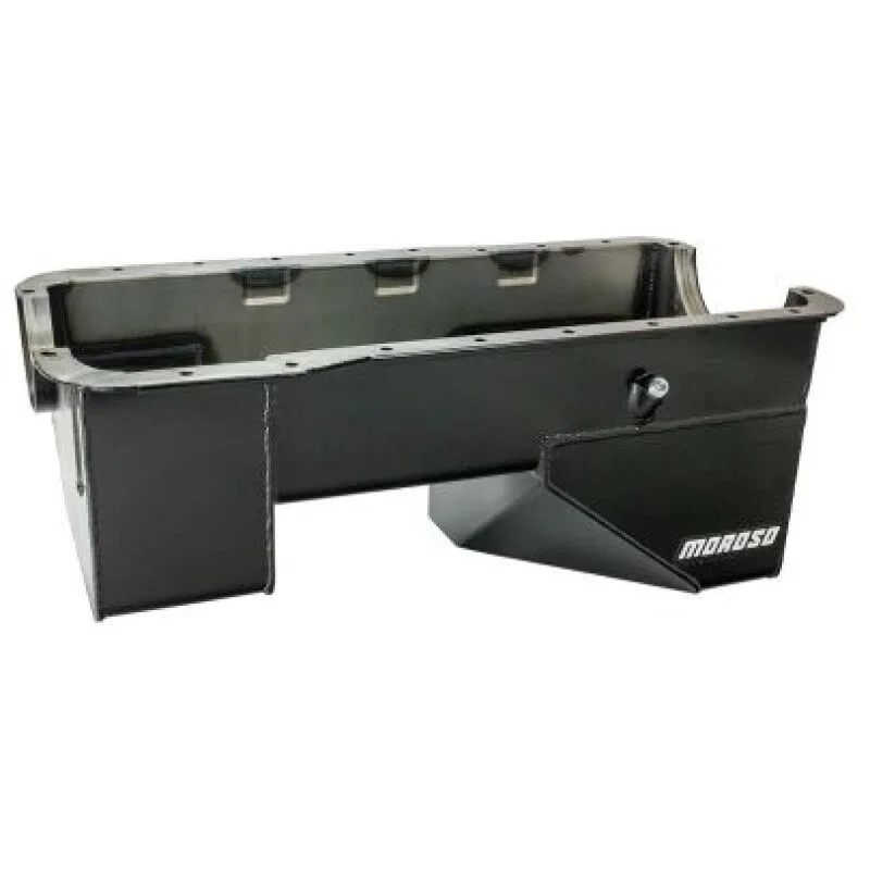 Moroso 20541, 66-77 Ford Bronco (351W) 9in Deep Billet End Seals Rear Sump Steel Oil Pan