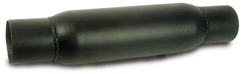 Moroso 94052, Spiral Flow Racing Muffler - 3.5in Inlet/Outlet x 4in Diameter x 12in Long - Steel