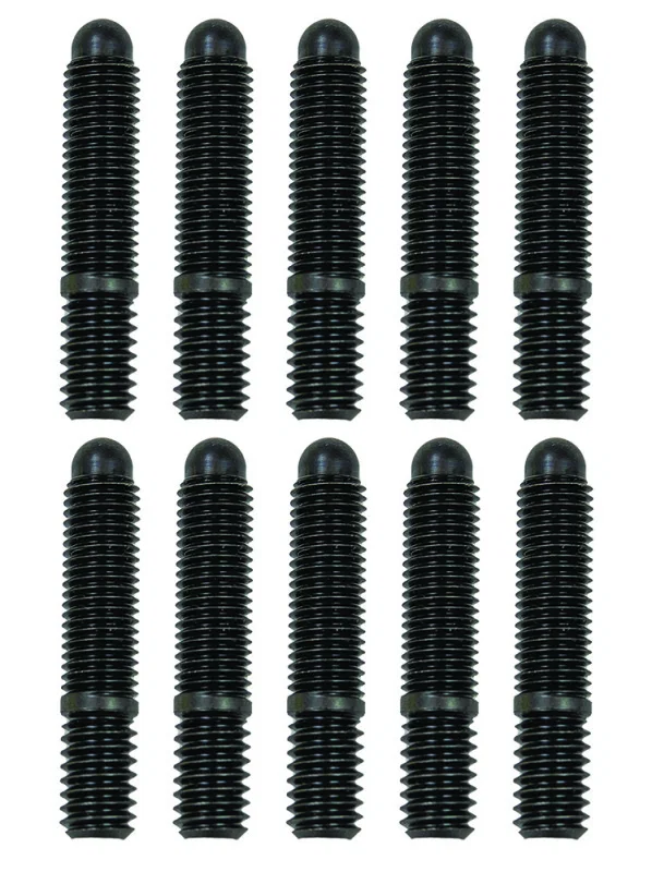 Moroso 38836, Bullet Nose Black OX Studs - 5/16-18 X 5/16-24 X 1 5/8 (10 Pack)