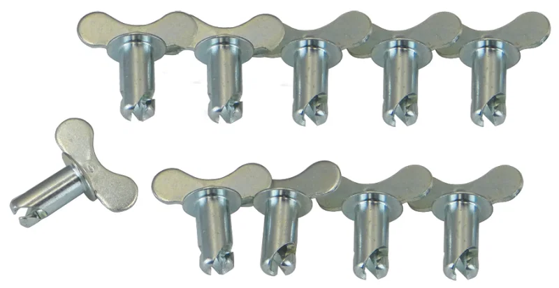 Moroso 71279, Quick Fastener - Butterfly Head - 5/16in x .550in - Steel - 10 Pack